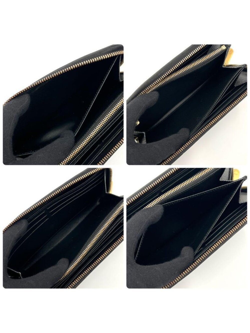 Louis Vuitton Epi Zippy Wallet Gold Black - Picture 4 of 10